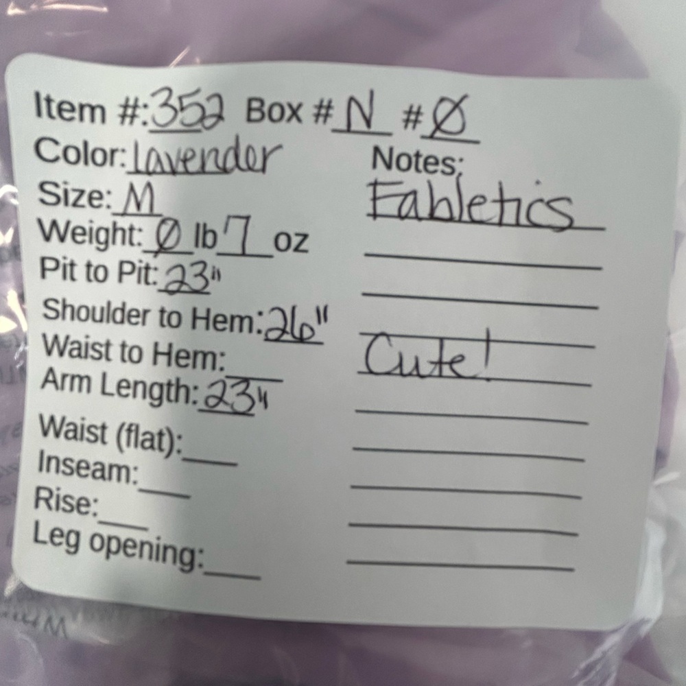 Fabletics Lavender Zip-Up Windbreaker Jacket Size… - image 4